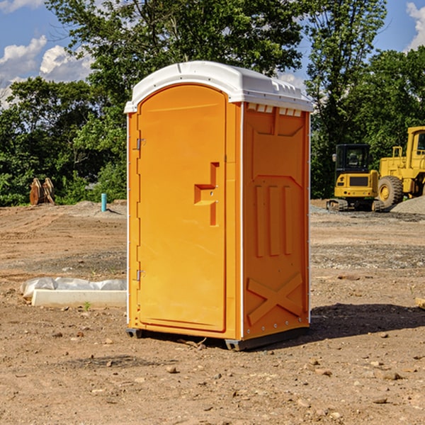 can i customize the exterior of the porta potties with my event logo or branding in Fackler Alabama